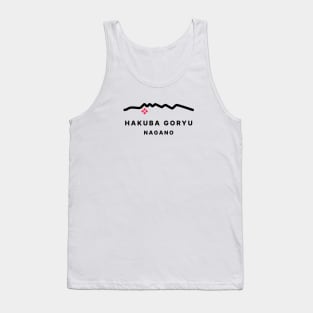 Hakuba Goryu 47 Snowboarding Decal 白馬 01 Black | Japan Nagano | Japow Powder Snow Tank Top